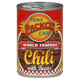 Tony Packo's frente de lata mostrando etiqueta y diseño, útil para identificación rápida