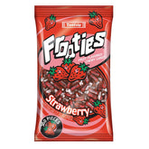 Tootsie Roll bolsa frontal con 360 Frooties sabor fresa mostrando tamaño y logo