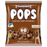 Tootsie Roll frente del paquete mostrando 50 paletas para compartir