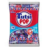 Tootsie Roll Tutsi Pop bolsa frontal mostrando 30 paletas, ideal para compartir