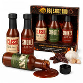 Topline caja frontal regalo mostrando las tres salsas, atractivo para regalar