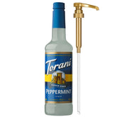 Botella Torani 750 ml vista frontal con etiqueta clara y uso cómodo