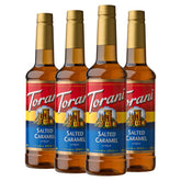 Torani botella frente mostrando etiqueta clara y atractivo premium