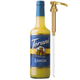 Torani botella frontal 750 ml mostrando diseño y capacidad útil