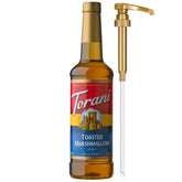 Torani botella frontal malvavisco tostado muestra presentación útil