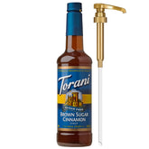 Torani botella frontal 750 ml mostrando la etiqueta y presentación práctica