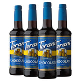 Torani botella frente mostrando diseño y marca, sabor intenso sin azúcar