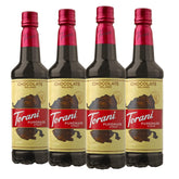 Torani Chocolate Milano pack frontal mostrando botellas y marca para uso profesional