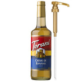 Torani botella frontal mostrando el diseño y el volumen para uso fácil