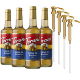 Torani botella frontal mostrando etiqueta y presentación premium
