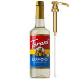 Botella Torani Diamond frontal mostrando presentación premium y uso profesional