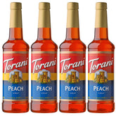 Torani botella Durazno pack frontal muestra contenido y uso fácil