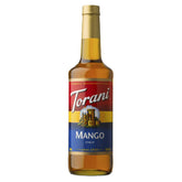 Torani botella frontal 750 mL mostrando etiqueta clara y capacidad