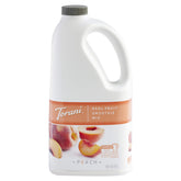 Torani mezcla de durazno envase frontal mostrando etiqueta y volumen