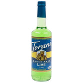Torani jarabe de lima frente botella 750 ml con aspecto atractivo