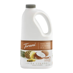 Torani envase frontal 64 fl oz mostrando sabor piña colada y uso versátil