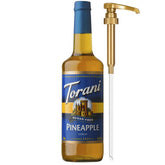 Torani jarabe sabor piña botella frontal con bomba para servir fácil