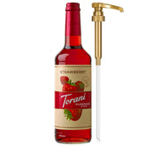 Torani botella frontal mostrando presentación de 750 ml y uso profesional