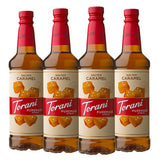 Torani Puremade Salted Caramel vista frontal con etiqueta clara y volumen de 25.4 fl oz