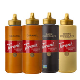 Torani Puremade pack frontal mostrando las cuatro botellas y facilidad de uso