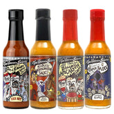 Torchbearer Sauces pack frontal mostrando las cuatro botellas y variedad