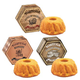 TORTUGA empaque frontal mostrando los tres mini cakes y atractivo regalo