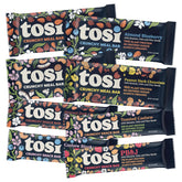 Tosi empaque frontal del paquete mostrando variedad y conveniencia