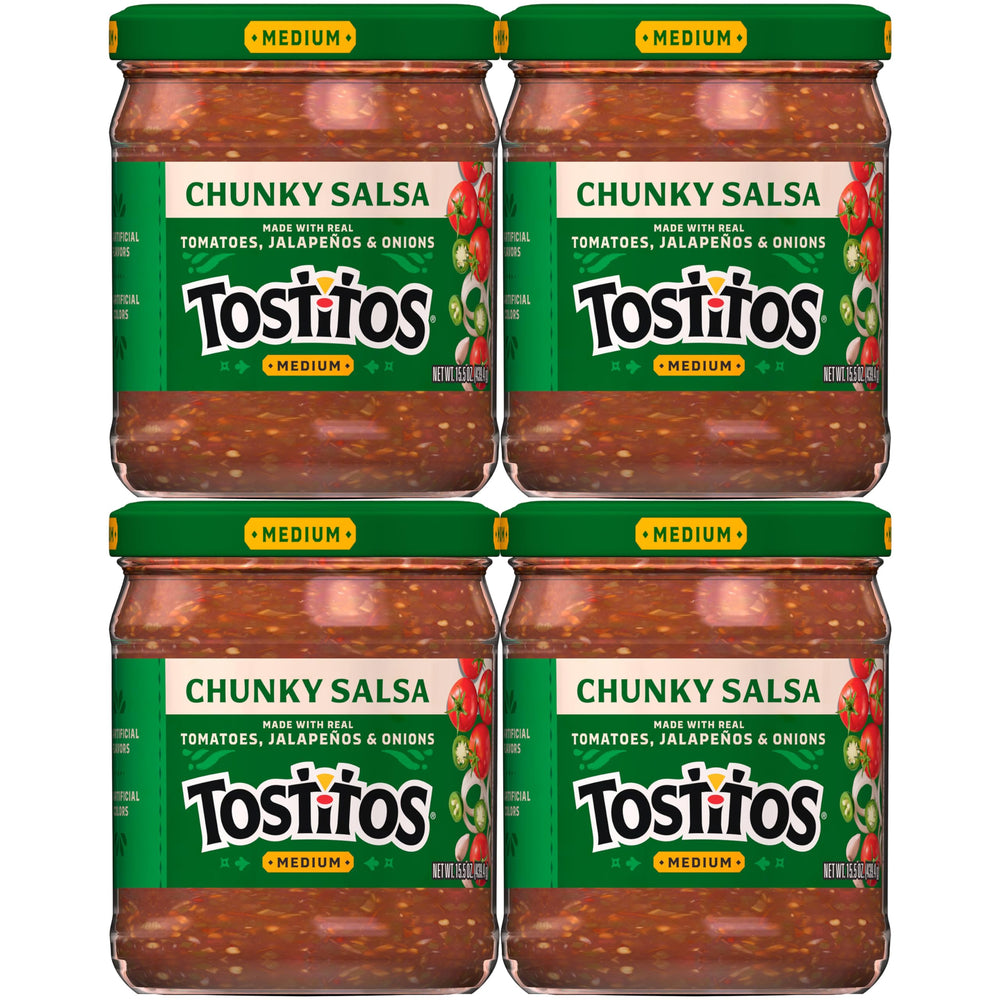 Tostitos frasco frente mostrando etiqueta clara y práctico consumo