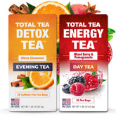 Total Tea frente del empaque mostrando 25 bolsitas y beneficios