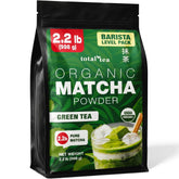 Total Tea envase frontal mostrando tamaño y marca, conveniencia para uso diario