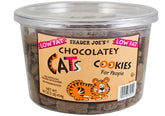 Trader Joe's envase frontal de 1 lb mostrando galletas y etiqueta clara, ideal para despensa