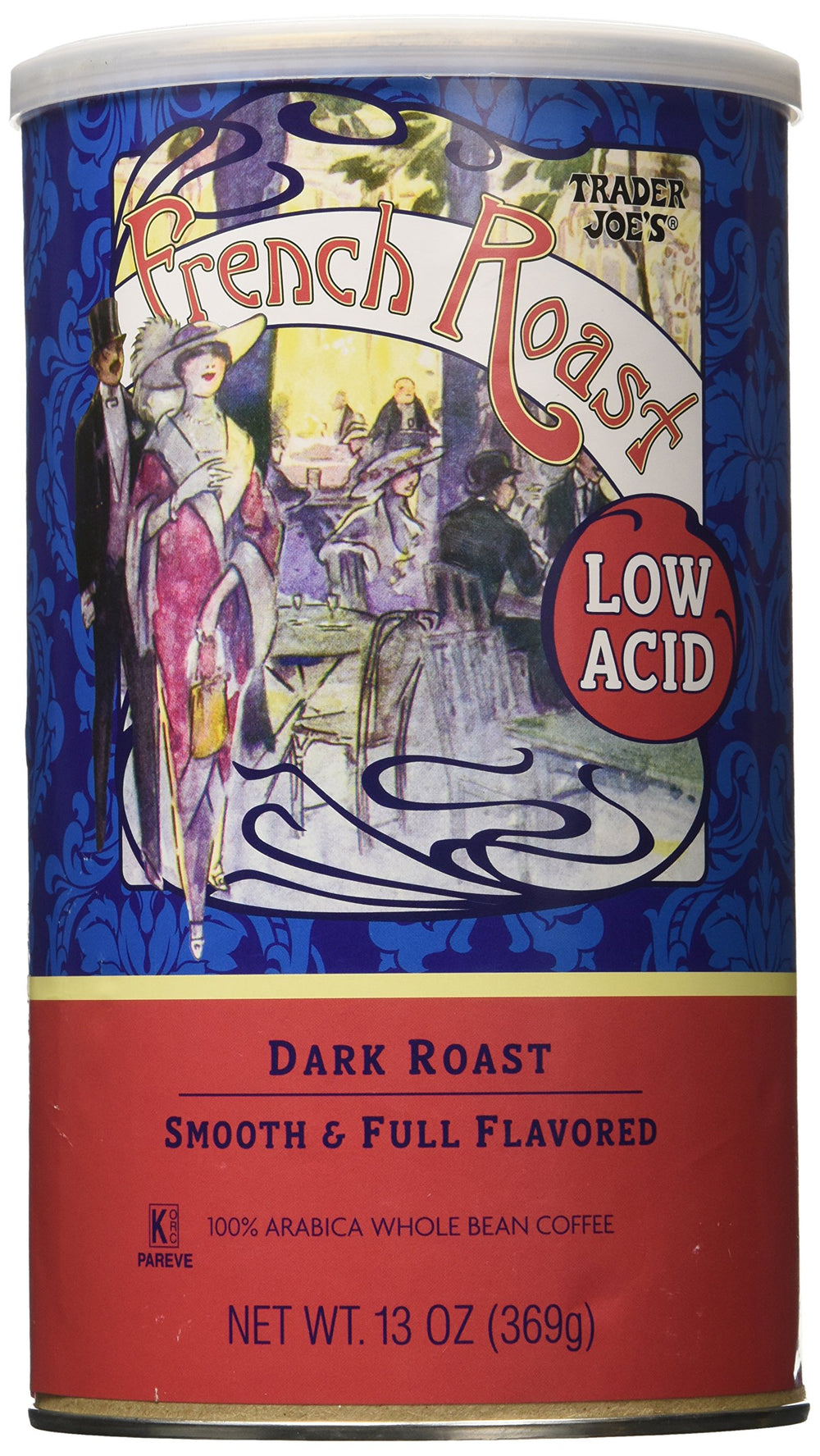 Trader Joe's frente del empaque 13 oz mostrando sello y descripción, conveniencia