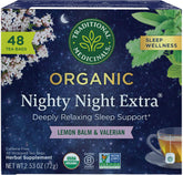 Traditional Medicinals empaque frontal mostrando caja orgánica y beneficios