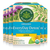 Traditional Medicinals frente del paquete mostrando 96 bolsitas y beneficio de soporte herbal