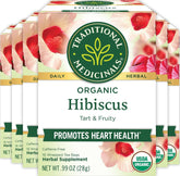 Traditional Medicinals frente del empaque mostrando 96 bolsitas y beneficios orgánicos