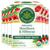 Traditional Medicinals frente del empaque mostrando 96 bolsitas y beneficios orgánicos