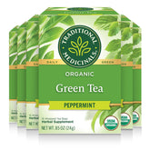 Traditional Medicinals paquete frontal mostrando bolsitas y beneficios digestivos