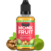 Transparency Foods envase frontal monk fruit mostrando tamaño y diseño