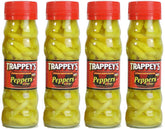 Trappey's frasco frontal con pimientos en vinagre mostrando etiqueta y tamaño práctico