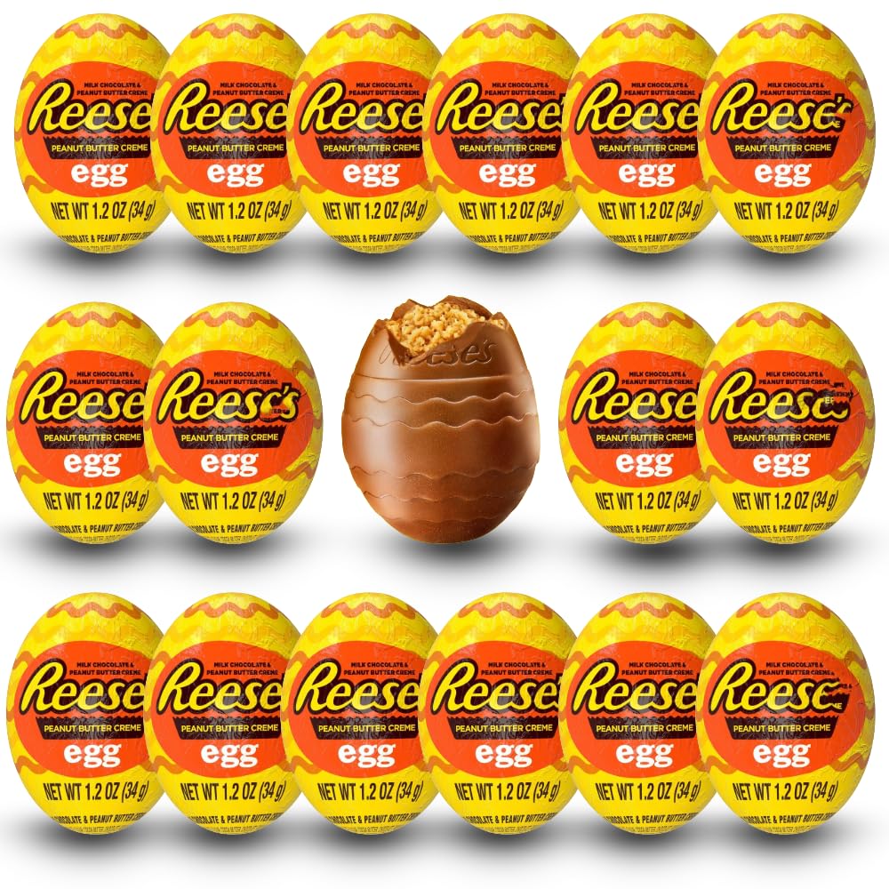 TREATBASKET Resse's bolsa frontal mostrando 24 huevos, ideal para regalos