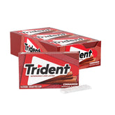 Trident frente del paquete mostrando diseño y cantidad beneficios prácticos