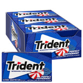 Trident empaque frontal mostrando 12 paquetes y beneficio frescura