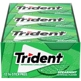 Trident frente del paquete mostrando diseño y cantidad conveniente