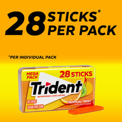 Trident textura del chicle en primer plano que sugiere frescura