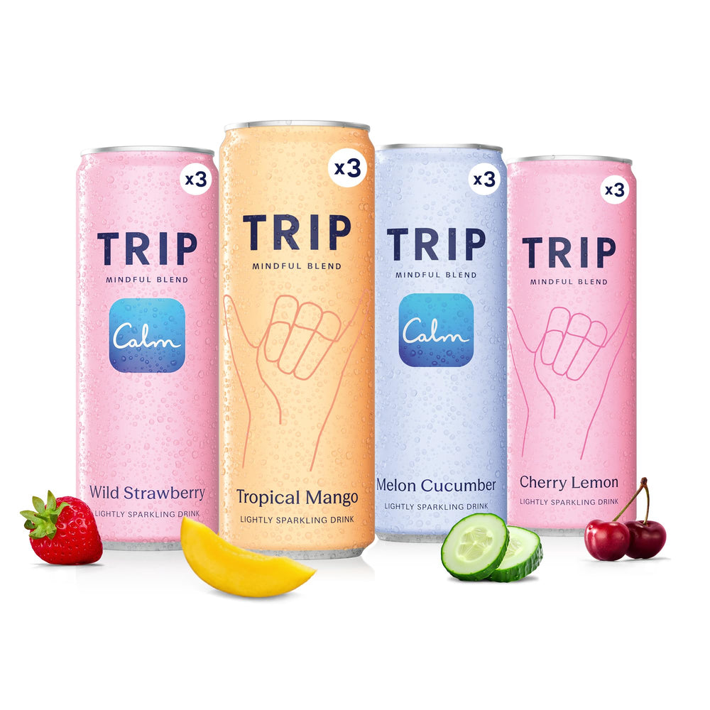 TRIP lata frontal mostrando marca y diseño, atractiva para servir