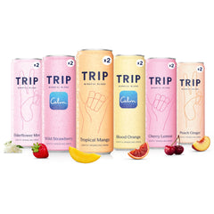 TRIP lata frontal mostrando variedad y diseño, ideal para fiestas