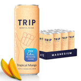 TRIP lata frontal mango tropical mostrando diseño y ventaja refrescante