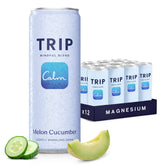 TRIP lata Melon Cucumber frontal mostrando diseño y frescura