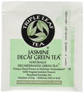 Triple Leaf Tea pack frontal mostrando las bolsitas y el diseño de jazmín, elegante y práctico
