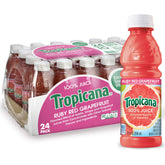 Tropicana frente del pack de 24 botellas mostrando presentación y conveniencia